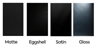 Paint finish comparison showing different sheen levels